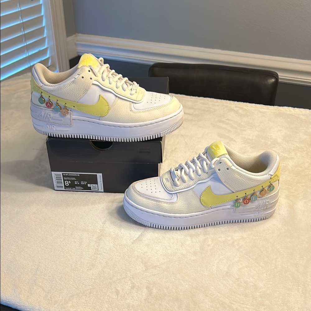 Nike Air Force 1 Low White Yellow Sneakers